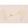 Perno Lámina satinada 40*3mm Oro Mate / Base Pendientes 