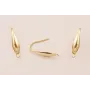 Pendiente Gota Acero Inox. 316L. 15*3mm Baño Oro / Base Pendientes