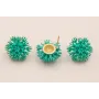 Pendiente Nenufar 17mm diametro Turquesa Fuerte / Base Pendientes 
