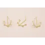 Perno Ancla 5 anillas 25*22mm Dorado Mate / Base Pendientes 