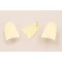 Pendiente semi Ovalo dentado 17*24 Dorado Mate / Base Pendientes 