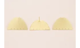 Pendiente semicirculo dentado 38*24mm Dorado Mate / Base Pendientes 