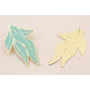Pendiente Flor Turquesa 70*45mm Baño Dorado Mate / Base Pendientes