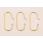 Gancho Semicerrado S.Steel 316L 32*12*1 Dorado / Base Pendientes 