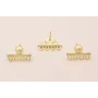 Pendiente con 4 anillas 17mm Oro Mate / Base Pendientes 