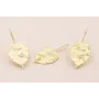 Pendiente Hoja Ovalada 25*20 Oro Mate / Base Pendientes 