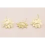 Pendiente Hoja 9 puntas 30*25 Oro Mate / Base Pendientes 