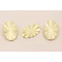 Pendiente Ovalo Estriado 45*30 mm Oro Mate / Base Pendientes 