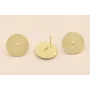 Pendiete Disco de 20mm Oro Mate Esmaltado Beige / Base Pendientes 