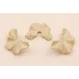Hoja ondulada esmalte Beige Ribetes Dorados 40*30 / Base Pendientes 