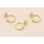 Pendiente Semicirculo de 12mm Oro Mate / Base Pendientes 