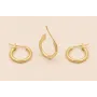Pendiente Aro cerrado 14mm diametro Dorado Mate / Base Pendientes 