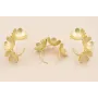 Pendiente Aro de 3 Flores de 23mm cada una O.Mate / Base Pendientes 