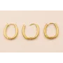 Pendiente Aro cerrado Acero Inox. 316L 18*12mm Oro / Base Pendientes 