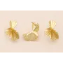 Pendiente Retorcido 25*15mm Oro Mate / Base Pendientes 