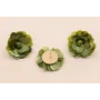 Pendiente Flor Lentejuela 30mm diametro Verde Mate / Base Pendientes 
