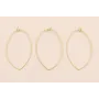 Aro Ovalado 50*28mm Oro Mate / Base Pendientes 