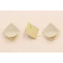Pendiente Cuadrado Levantado 20-20 Beige / Base Pendientes 
