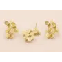 Pendiente Ramillete  hojas redondas 30*22 O. Mate / Base Pendientes 