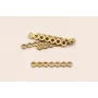 Separador plano 9 agujeros 23mm Oro / Separadores de Latón / Zamak