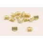 Terminal dentada 8mm Dorado Mate / Terminales de Latón / Zamak
