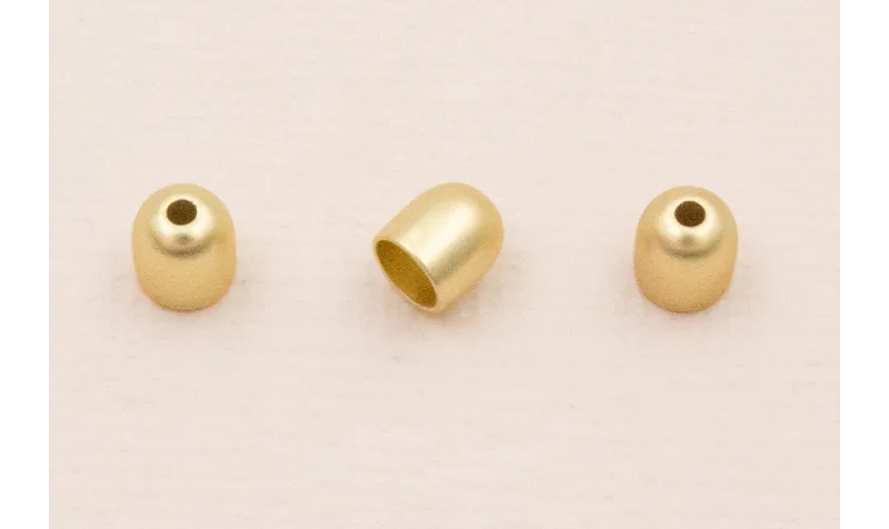 Terminal capuchon 5mm y 4mm diámetro Oro Mate