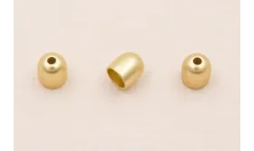 Terminal capuchon 5mm y 4mm diámetro Oro Mate / Terminales de Latón / Zamak
