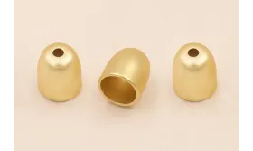 Capuchón 7*5mm interior Oro Mate / Terminales de Latón / Zamak