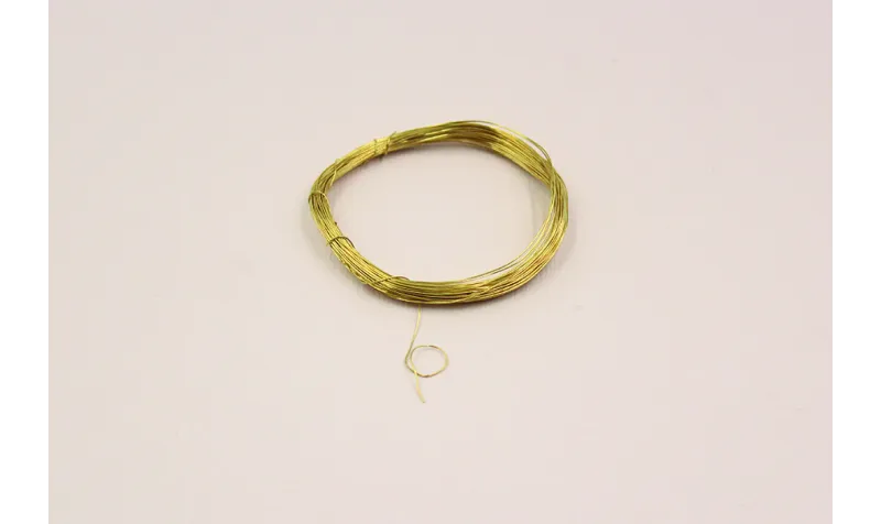 Rollo de 10mts de latón de 0,3mm / Hilos y Cordones, Aluminio