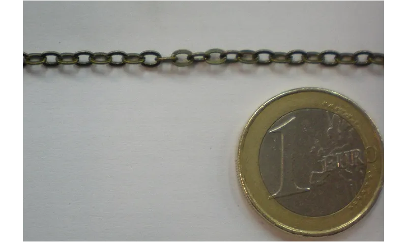 CADENA 3MM ORO VIEJO / Cadenas de Latón / Zamak
