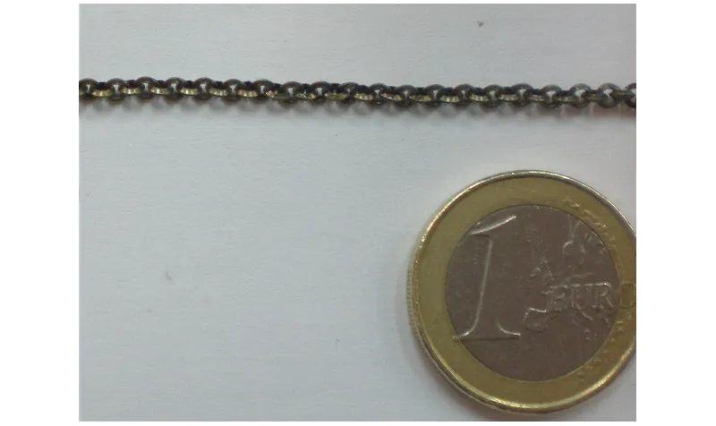Cadena eslabón peq O.Viejo ancho de 2mm / Cadenas de Latón / Zamak