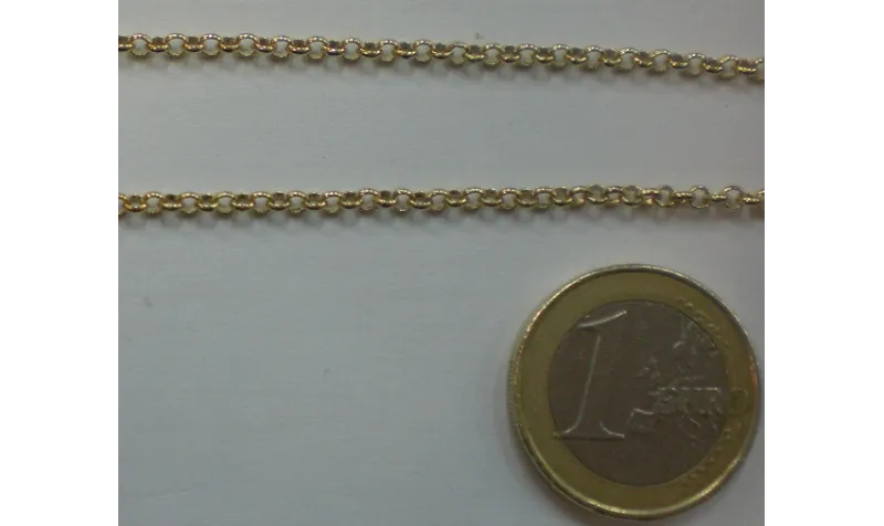 Cadena rolo 2,5mm dorado Cadena rolo 2,5mm dorado