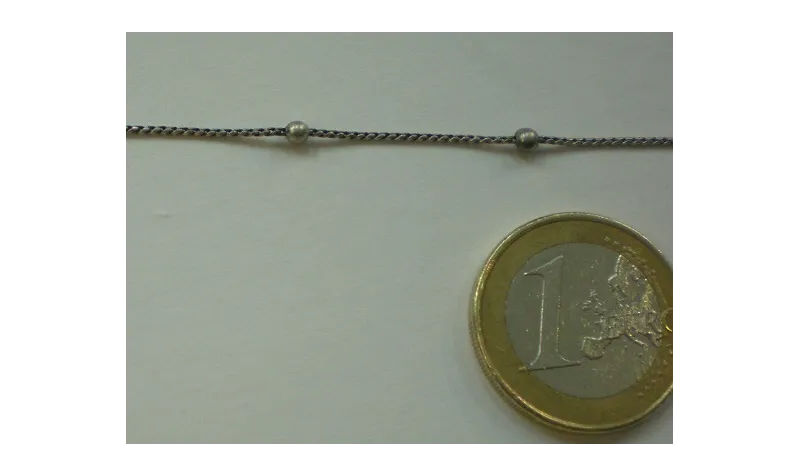cadena con Bola de 2mm intercalada P.Vieja / Cadenas de Latón / Zamak