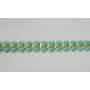 Petalos Resina Turquesa / Cadenas de Latón / Zamak
