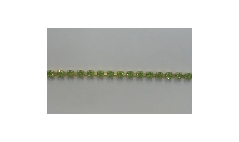 Cadena Strass ss 6,5 Peridot / Cadenas de Latón / Zamak