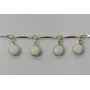 Cadena colgante Chapitas esmalte blanco / Cadenas de Latón / Zamak