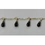 Cadena colgante gotas esmalte negro Mate / Cadenas de Latón / Zamak