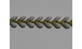 Cadena pétalos resina Gris / Cadenas de Latón / Zamak
