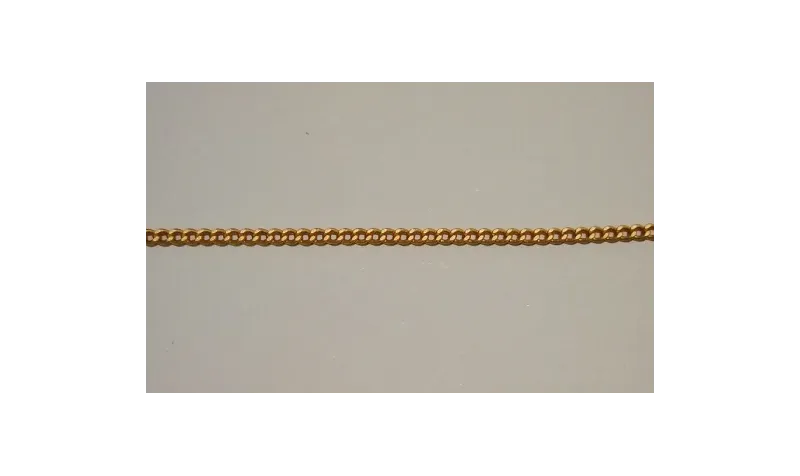 Cadena plana 1mm ancho  Oro Mate