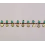 Cadena chapita latón 3mm con cristal turquesa / Cadenas de Latón / Zamak