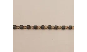 Cadena engarzada Miyuki Delika Gris DB387 / Cadenas de Latón / Zamak