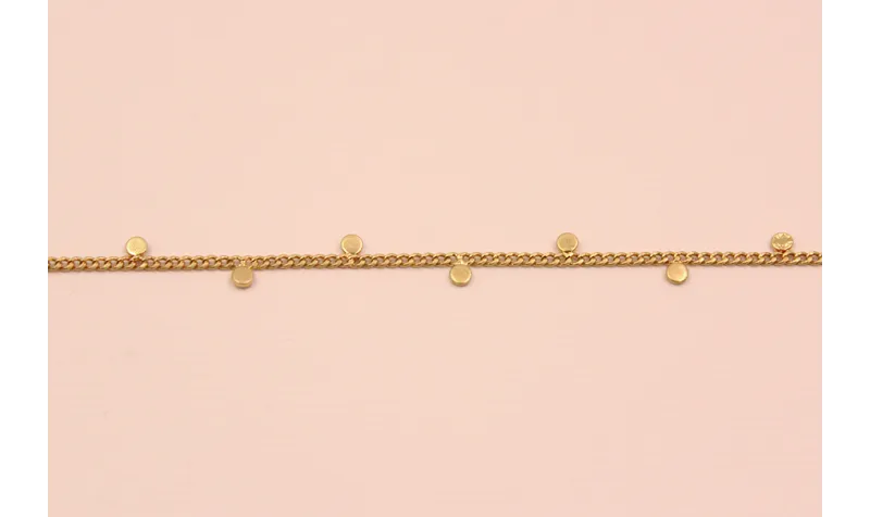 Cadena con chapitas colgantes de 3mm