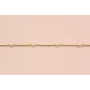 Cadena de 1mm con perla de 4mm Oro Mate / Cadenas de Latón / Zamak