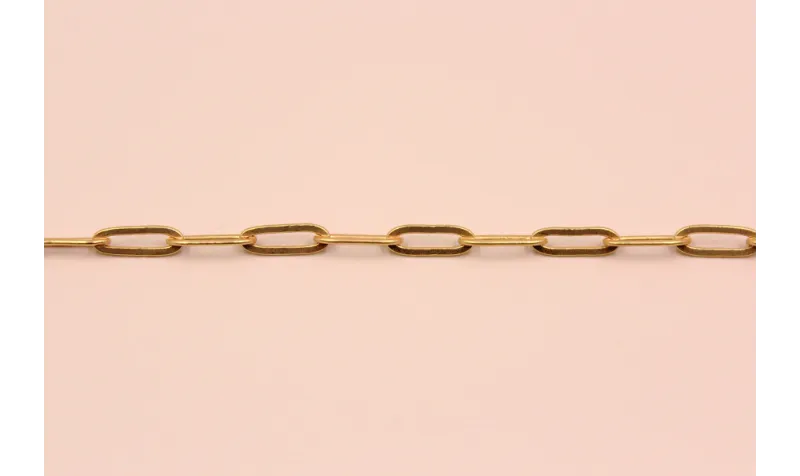 Cadena eslabón rectangular 12*4*0,5mm Oro Mate