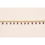 Cadena pivotes granates Coral de 5mm en Oro Mate / Cadenas de Latón / Zamak