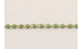 Cadena Miyuki Delika 754 Verde / Cadenas de Latón / Zamak