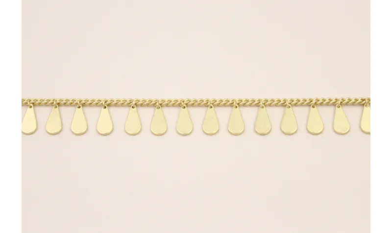 Cadena Gotas de 10*5mm Oro Mate
