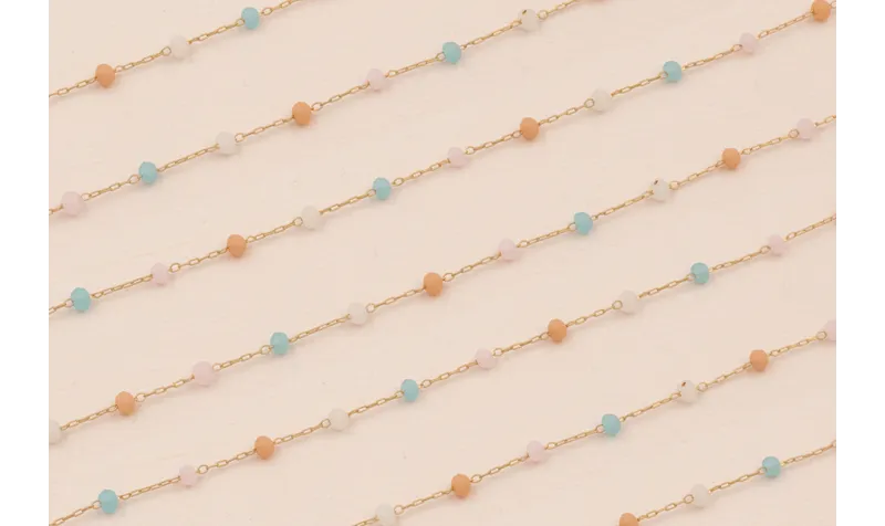 Cadena Facetadas opales 3*2mm