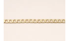 Cadena plana entrelazada de 7*5*0,5mm Oro Mate / Cadenas de Latón / Zamak