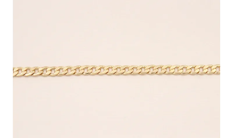 Cadena plana entrelazada de 3MM*0,5mm Oro Mate / Cadenas de Latón / Zamak